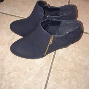 Navy booties